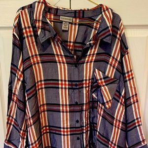 Catherine’s plus size plaid shirt. Red & Black. Size 4X (30-32)